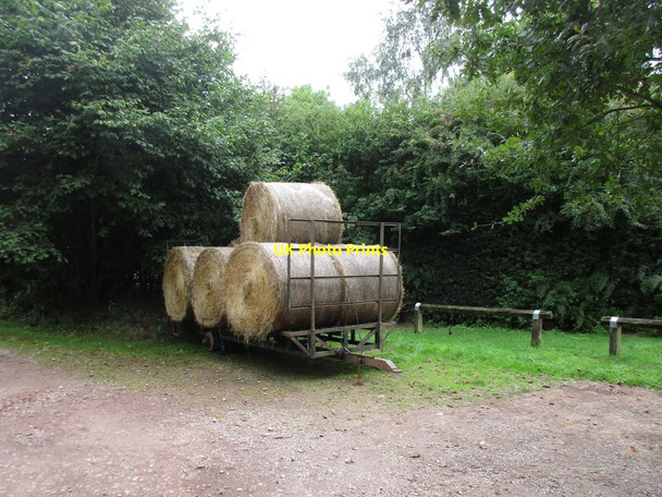 Photo 6"x4" Hay bales and trailer Bromyard Downs c2016