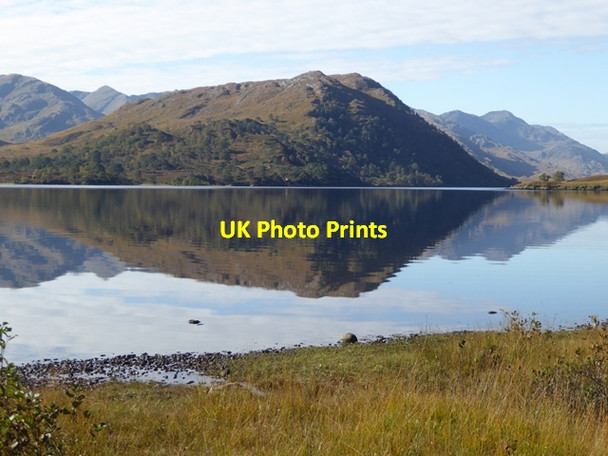 Photo 6"x4" Rippled reflections in Loch Arkaig Allt na Cailich c2016