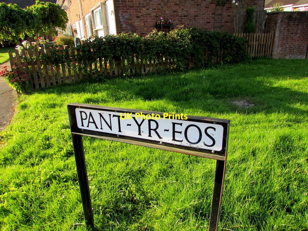 Photo 6"x4" Welsh-only street name sign in Pontnewydd, Cwmbran Cwmbran\/Cwmbr\u00e2n c2016