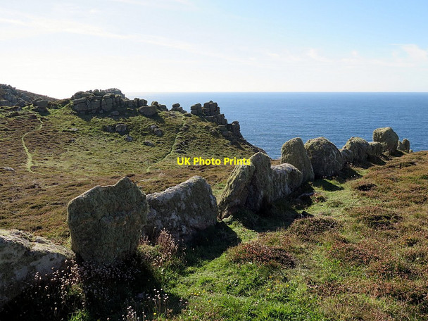 Photo 6"x4" Old boundary wall at Trevilley Trevescan c2016