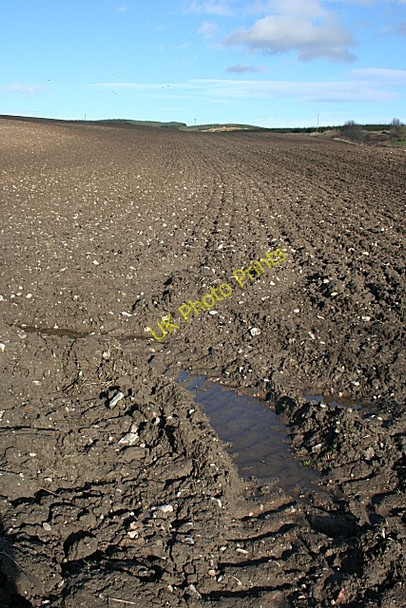 Photo 6"x4" Ploughed Field near Goukstone Grange Crossroads c2009