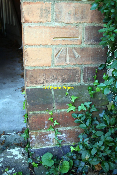 Photo 6"x4" Benchmark on the garage of #127 Lime Grove Newark-on-Trent c2016