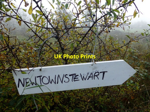 Photo 6"x4" Sign for Newtownstewart Newtownstewart c2016