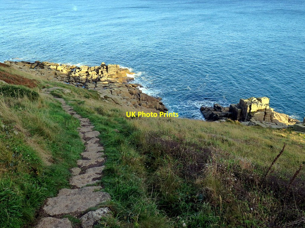 Photo 6"x4" South-West Coast Path at Carn Watch Lamorna c2016