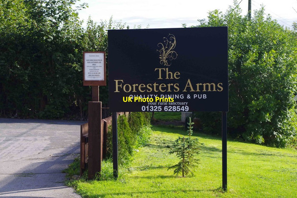 Photo 6"x4" The Foresters Arms (3) - signs by car park, Brafferton Lane, Coatham Mundeville, near Darlington Coatham Mundeville c2016