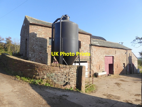 Photo 6"x4" Barns, yard and silo at Bank House Farm Aiketgate c2016