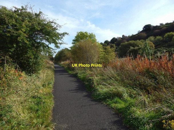 Photo 6"x4" Cycle path above Gibshill Port Glasgow c2016 P1