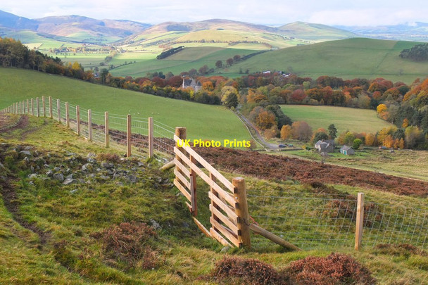 Photo 6"x4" Fenced moorland above Broughton Place Broughton\/NT1136 c2016