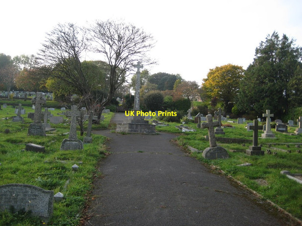 Photo 6"x4" Sidmouth Cemetery cross Sidmouth c2016