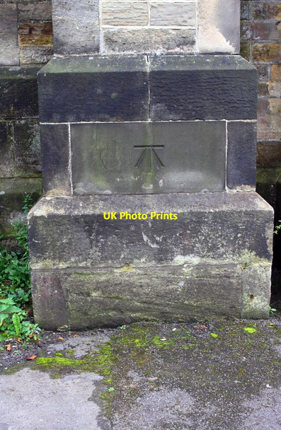 Photo 6"x4" Benchmark on Holy Trinity Parish Church Darlington c2016
