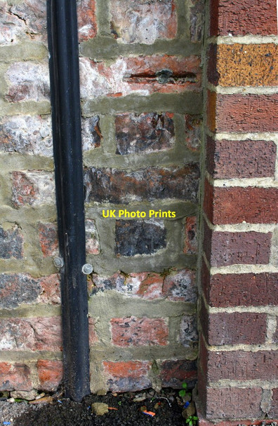 Photo 6"x4" Benchmark on the Freemasons Hall Darlington c2016