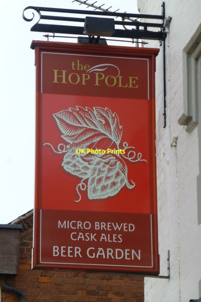 Photo 6"x4" Sign of The Hop Pole Beeston\/SK5236 c2016