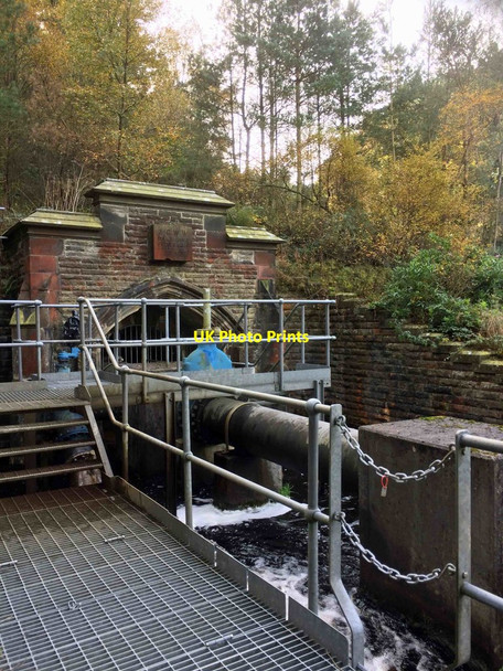 Photo 6"x4" Dale Dike reservoir outlets Thornseat c2016