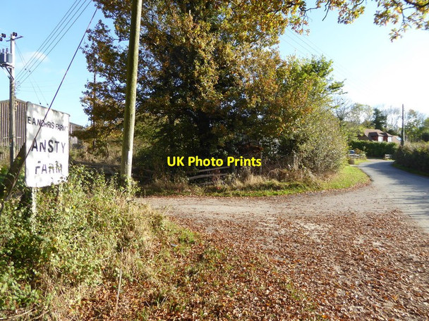 Photo 6"x4" Looking southwards on Deak's Lane at Ansty Farm Ansty\/TQ2923 c2016