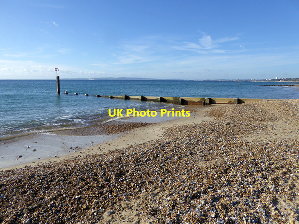 Photo 6"x4" Groyne, Southbourne beach Christchurch\/SZ1592 c2016