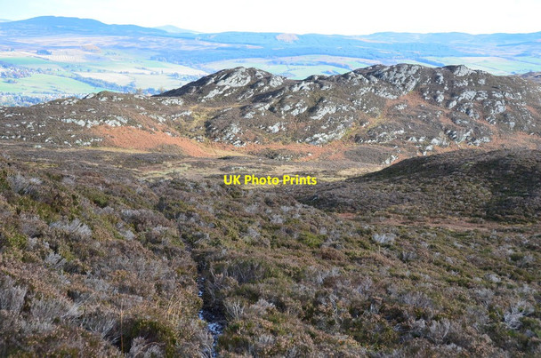 Photo 6"x4" Knobbly landscape of Craig a' Choire Faskally c2016