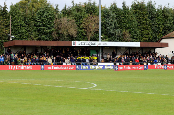 Photo 6"x4" The main stand at the Moatfield Stadium Redhill\/TQ2750 c2016
