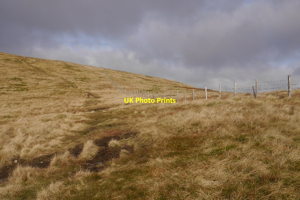 Photo 6"x4" Fence and path between Ben Cleuch and The Law Tillicoultry c2016