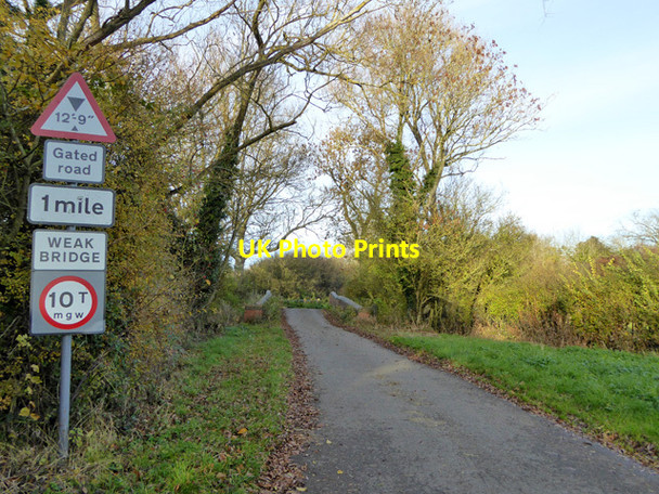 Photo 6"x4" A lane with several hazards Knightcote c2016