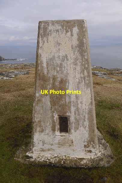 Photo 6"x4" Mull of Oa triangulation pillar Bruthach M\u00f2r c2016