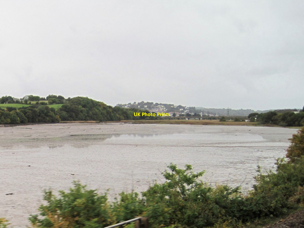 Photo 6"x4" View from a Plymouth-Exeter train - Teign estuary near Ware Barton Newton Abbot c2016