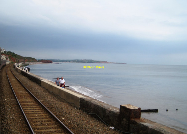 Photo 6"x4" View from a Plymouth-Exeter train - Dawlish sea wall Dawlish c2016