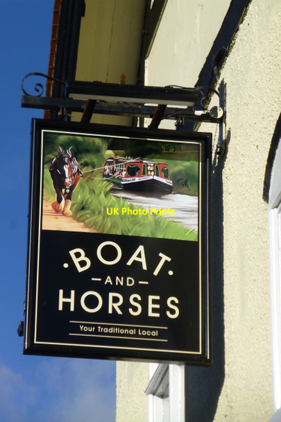 Photo 6"x4" The sign of the Boat and Horses Beeston\/SK5236 c2016