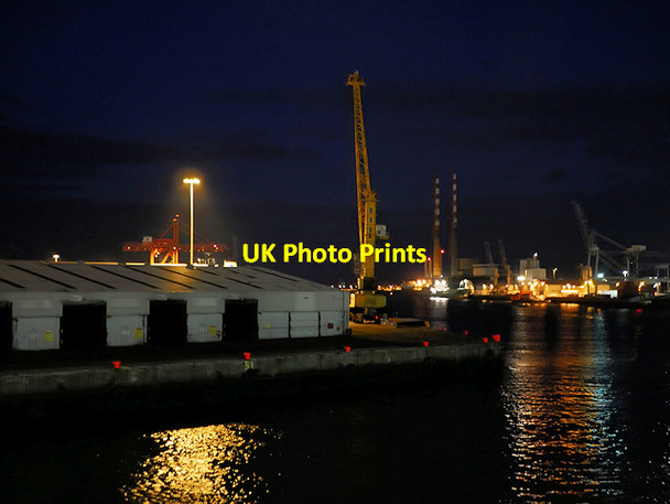 Photo 6"x4" Port of Dublin Quayside (night view) Irishtown\/O1833 c2016