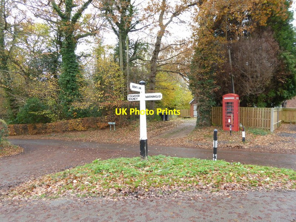 Photo 6"x4" Telephone and mail boxes at junction of lanes Bolney c2016