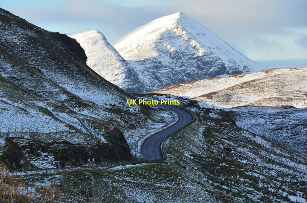 Photo 6"x4" Road and mountain, Knockan Knockan\/NC2110 c2016