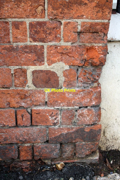 Photo 6"x4" Weathered benchmark on Congregational Church wall pier Passenham c2016