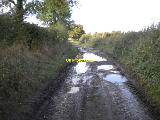 Photo 6"x4" Rather flooded lane, Saxondale Newton\/SK6841 c2016