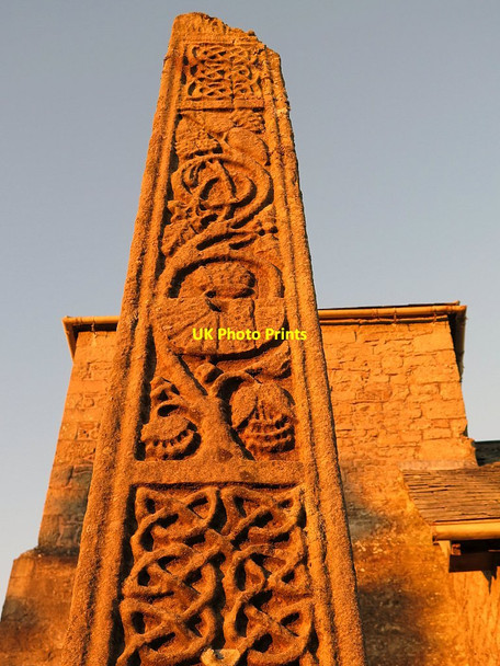 Photo 6"x4" Bewcastle Cross (detail) Bewcastle c2016