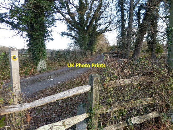 Photo 6"x4" Footpath going east at Ivorys Farm Maplehurst\/TQ1924 c2016