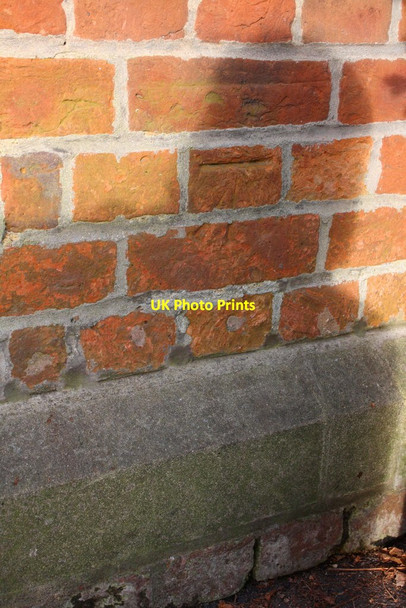 Photo 6"x4" Benchmark on St Michael's School Steventon\/SU4691 c2016