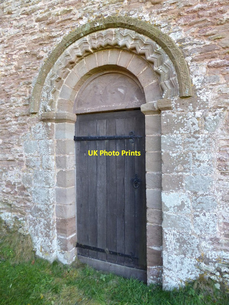 Photo 6"x4" Norman arch and door, Pudleston church Pudleston c2016