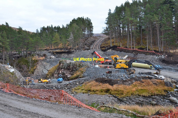 Photo 6"x4" Dam construction site, Pattack Hydro Scheme Allt Beinn Eilde c2016