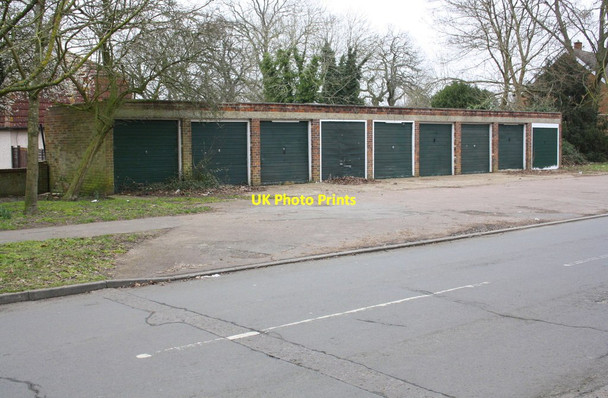 Photo 6"x4" Block of garages beside Hughes Road Wokingham c2015