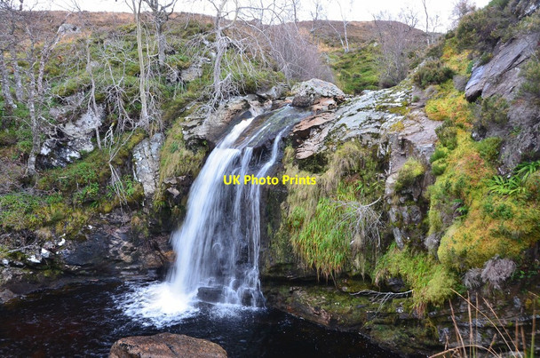 Photo 6"x4" Waterfall on the River Mashie Creag nan Adhaircean c2016