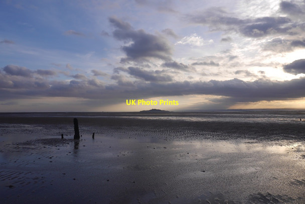 Photo 6"x4" Inchkeith from Burntisland sands Kinghorn\/NT2686 c2016