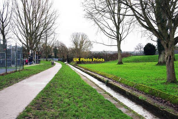Photo 6"x4" Footpath & Battlefield Brook, Sanders Park, Bromsgrove, Worcs Bromsgrove c2016