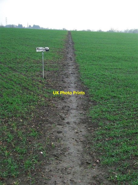 Photo 6"x4" Marked Footpath Boyton End\/TL6232 c2016