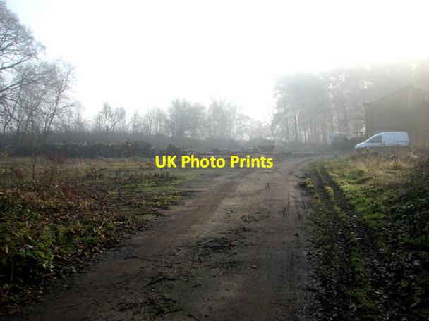 Photo 6"x4" Timber yard in Green Lane Horsford c2016