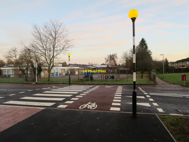 Photo 6"x4" New zebra crossing, Arbury Road Arbury\/TL4460 c2016