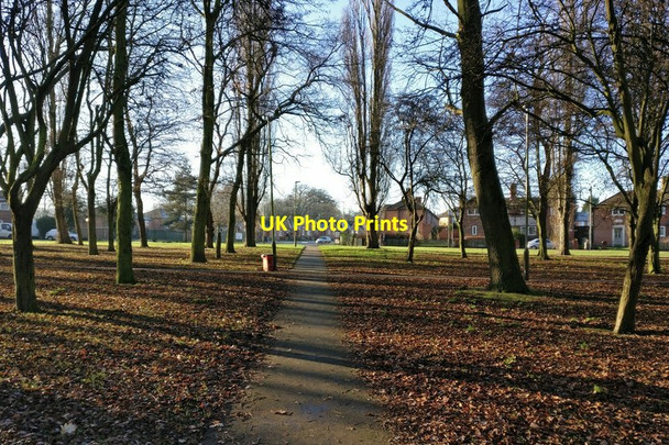 Photo 6"x4" Path and trees at Cort Crescent, Braunstone Braunstone c2016