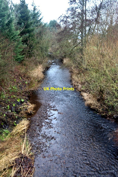 Photo 6"x4" Kerbet Water looking downstream Douglastown c2016