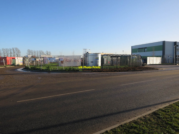 Photo 6"x4" Industrial area under construction Battlies Green c2016