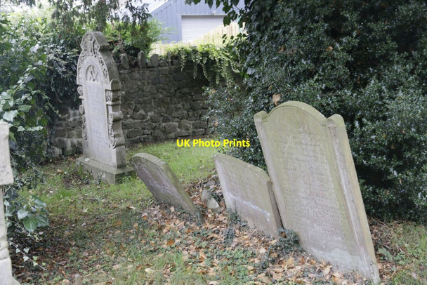 Photo 6"x4" Headstones near the Wall Llandrindod Wells\/Llandrindod c2016