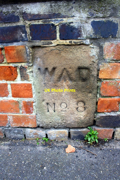 Photo 6"x4" War Department boundary stone, Boundary Road Newark-on-Trent c2016