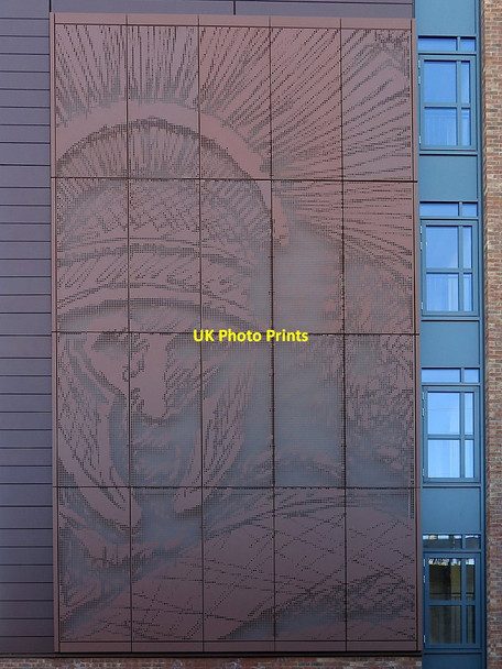 Photo 6"x4" Centurion mural, Roman House from Forth Street Newcastle upon Tyne c2017